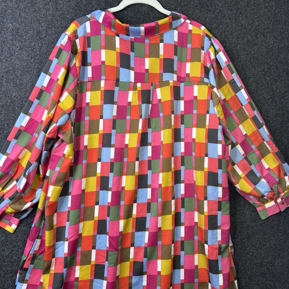 Michelle McDowell Charlee Dress 2X NWT Check Me Out Multi Geometric Plus Size - Picture 9 of 9